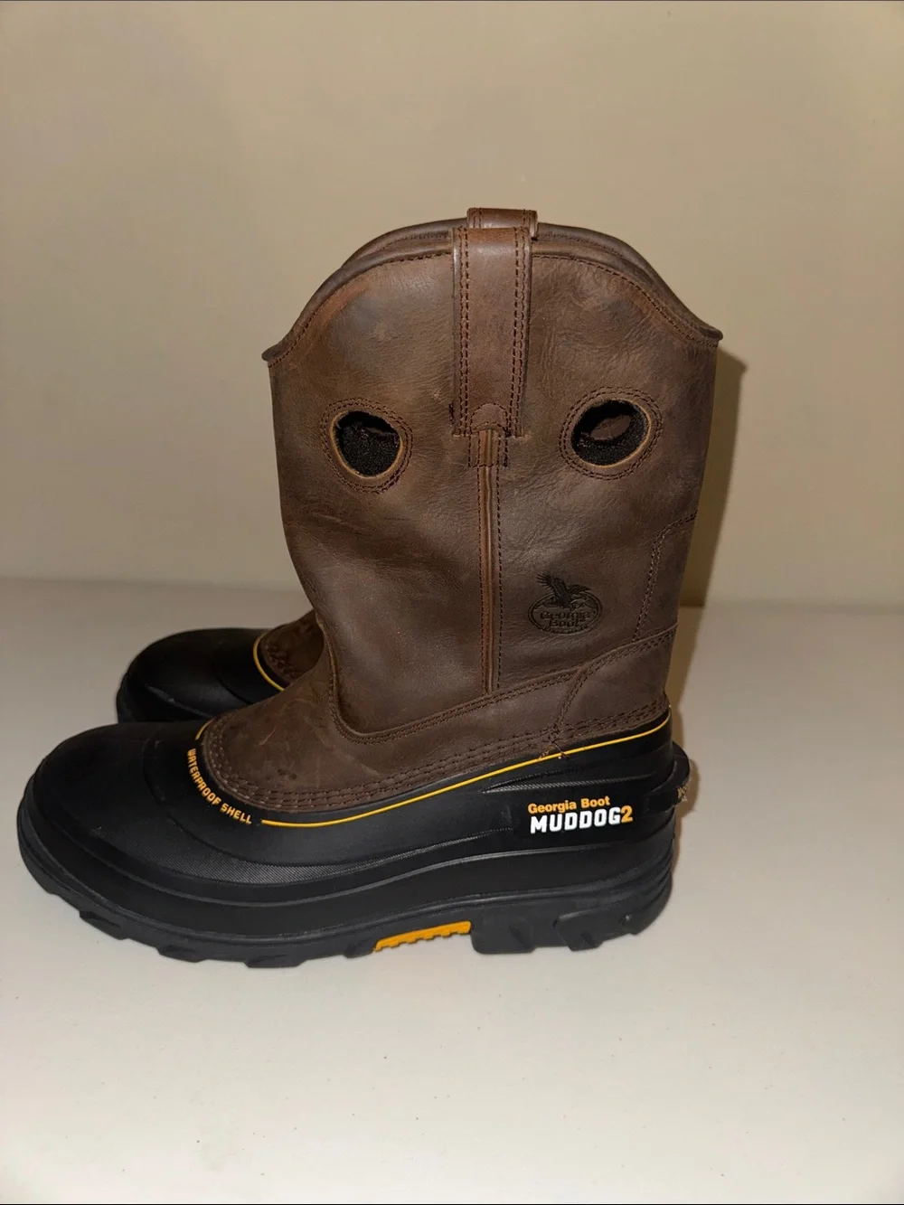 Georgia Boot Kids Brown and Black Muddog2 Waterproof Pull-On Boots